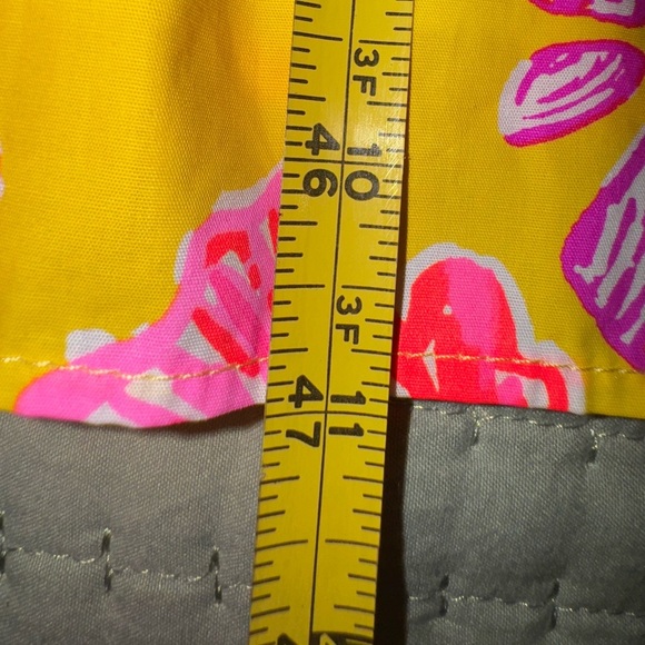 LILLY PULITZER Bri V Neck calla yellow floral coral Midi Dress. Size 2 NWT - Picture 7 of 15